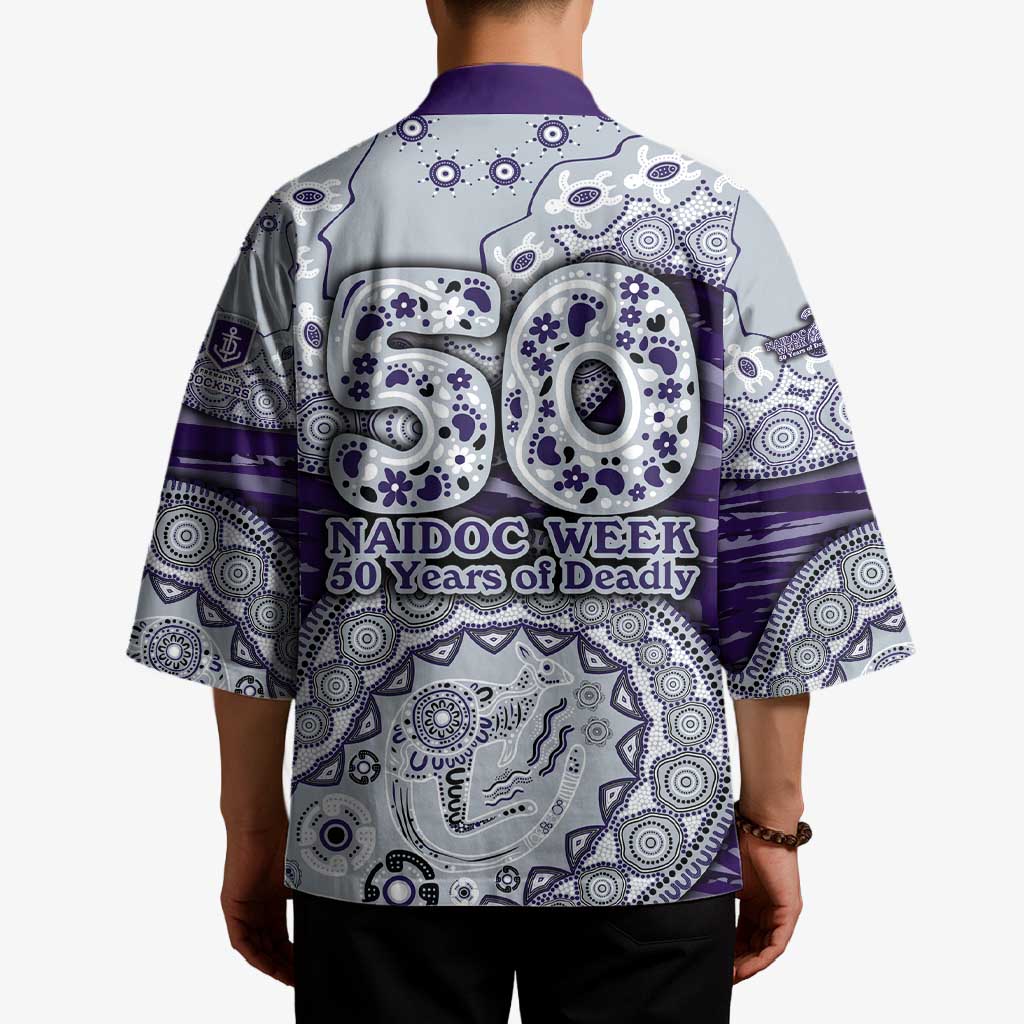 Fremantle Dockers NAIDOC Week 2026 Kimono Australian Aboriginal Dot Art Dreamtime Pattern Style
