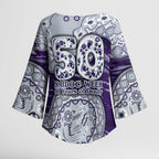 Fremantle Dockers NAIDOC Week 2026 Kimono Sleeve Blouse Australian Aboriginal Dot Art Dreamtime Pattern Style