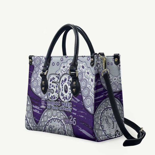 Fremantle Dockers NAIDOC Week 2026 Leather Bag Australian Aboriginal Dot Art Dreamtime Pattern Style