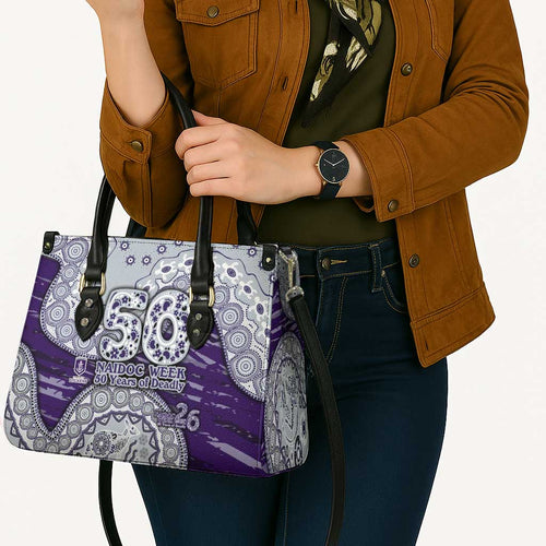 Fremantle Dockers NAIDOC Week 2026 Leather Bag Australian Aboriginal Dot Art Dreamtime Pattern Style