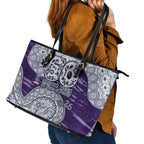 Fremantle Dockers NAIDOC Week 2026 Leather Tote Bag Australian Aboriginal Dot Art Dreamtime Pattern Style