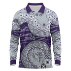 Fremantle Dockers NAIDOC Week 2026 Long Sleeve Polo Shirt Australian Aboriginal Dot Art Dreamtime Pattern Style