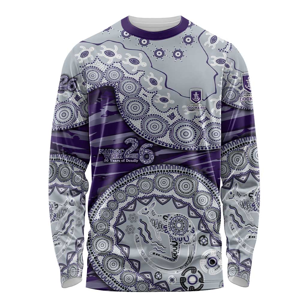 Fremantle Dockers NAIDOC Week 2026 Long Sleeve Shirt Australian Aboriginal Dot Art Dreamtime Pattern Style