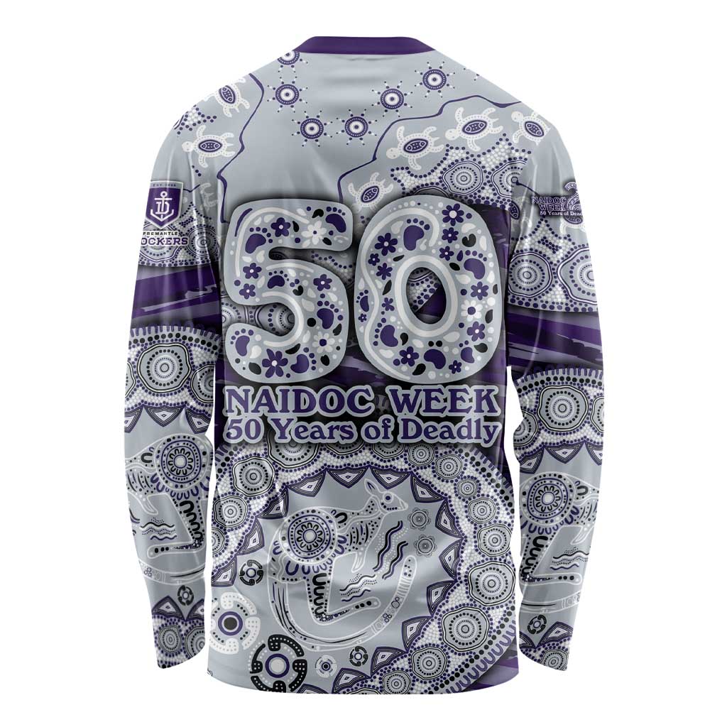 Fremantle Dockers NAIDOC Week 2026 Long Sleeve Shirt Australian Aboriginal Dot Art Dreamtime Pattern Style