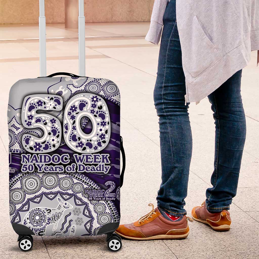 Fremantle Dockers NAIDOC Week 2026 Luggage Cover Australian Aboriginal Dot Art Dreamtime Pattern Style