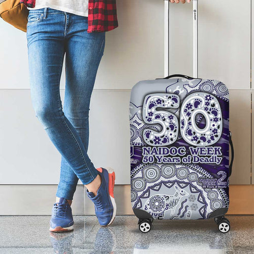 Fremantle Dockers NAIDOC Week 2026 Luggage Cover Australian Aboriginal Dot Art Dreamtime Pattern Style