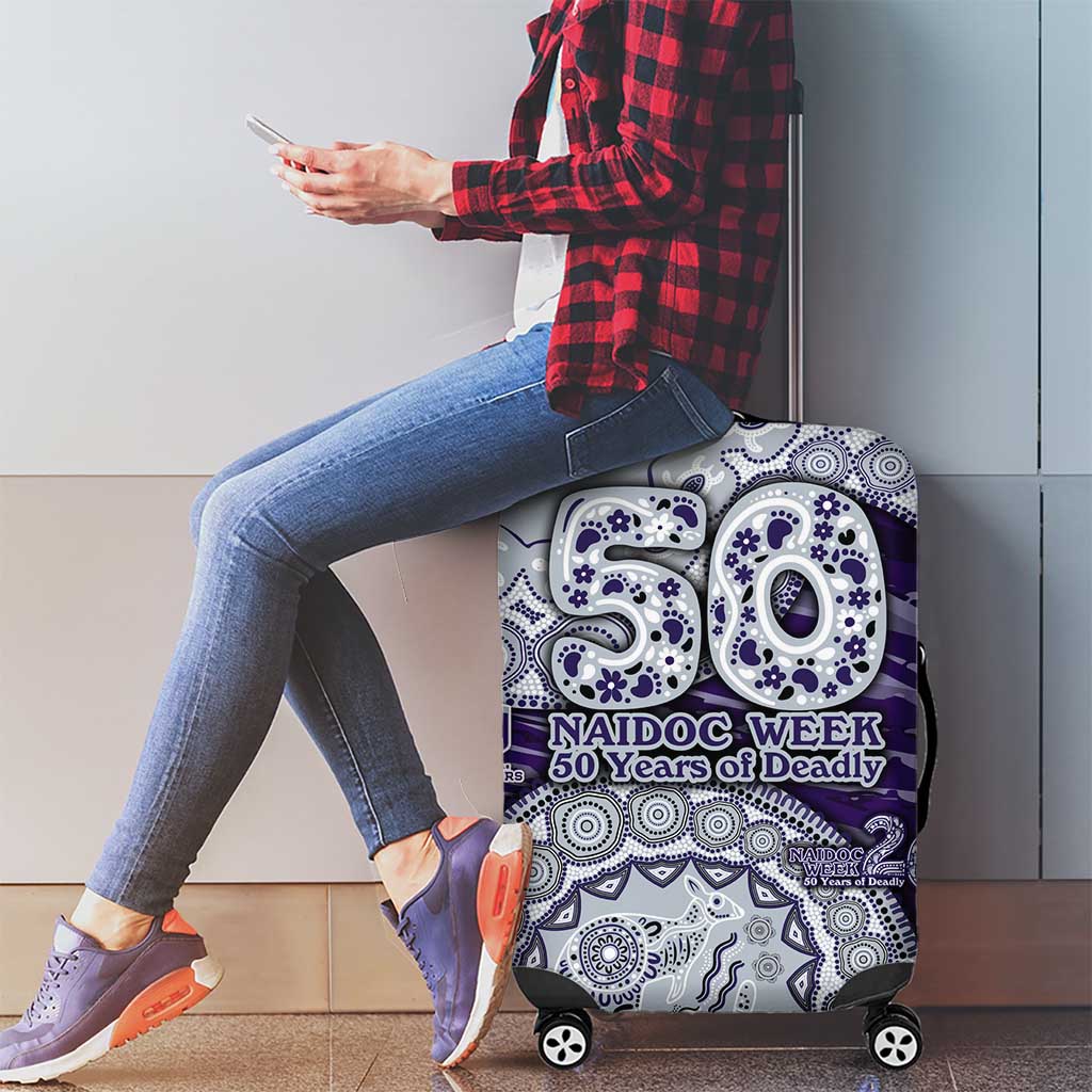 Fremantle Dockers NAIDOC Week 2026 Luggage Cover Australian Aboriginal Dot Art Dreamtime Pattern Style