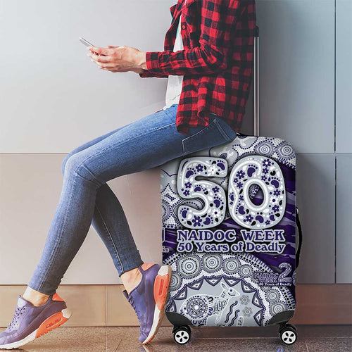 Fremantle Dockers NAIDOC Week 2026 Luggage Cover Australian Aboriginal Dot Art Dreamtime Pattern Style