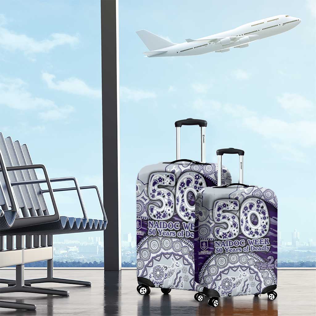 Fremantle Dockers NAIDOC Week 2026 Luggage Cover Australian Aboriginal Dot Art Dreamtime Pattern Style