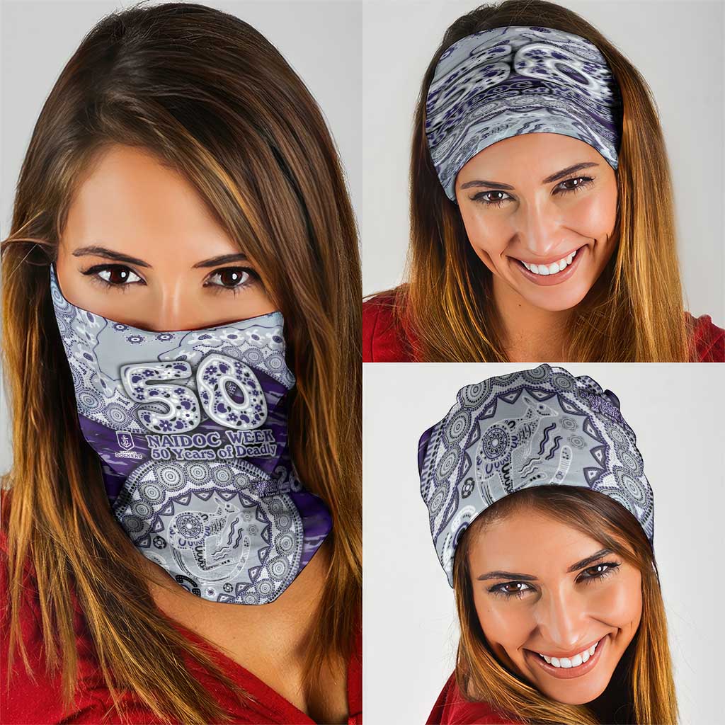 Fremantle Dockers NAIDOC Week 2026 Neck Gaiter Australian Aboriginal Dot Art Dreamtime Pattern Style