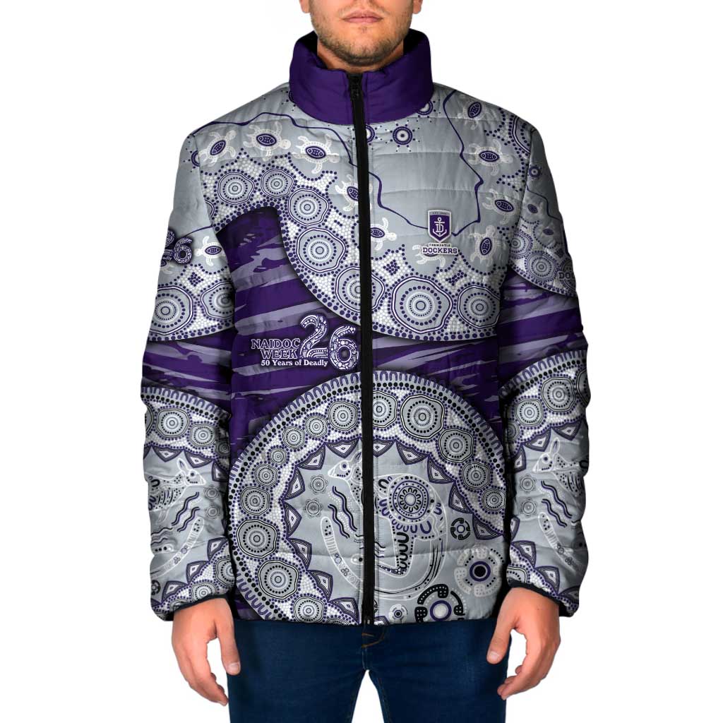 Fremantle Dockers NAIDOC Week 2026 Padded Jacket Australian Aboriginal Dot Art Dreamtime Pattern Style