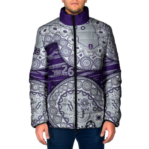 Fremantle Dockers NAIDOC Week 2026 Padded Jacket Australian Aboriginal Dot Art Dreamtime Pattern Style