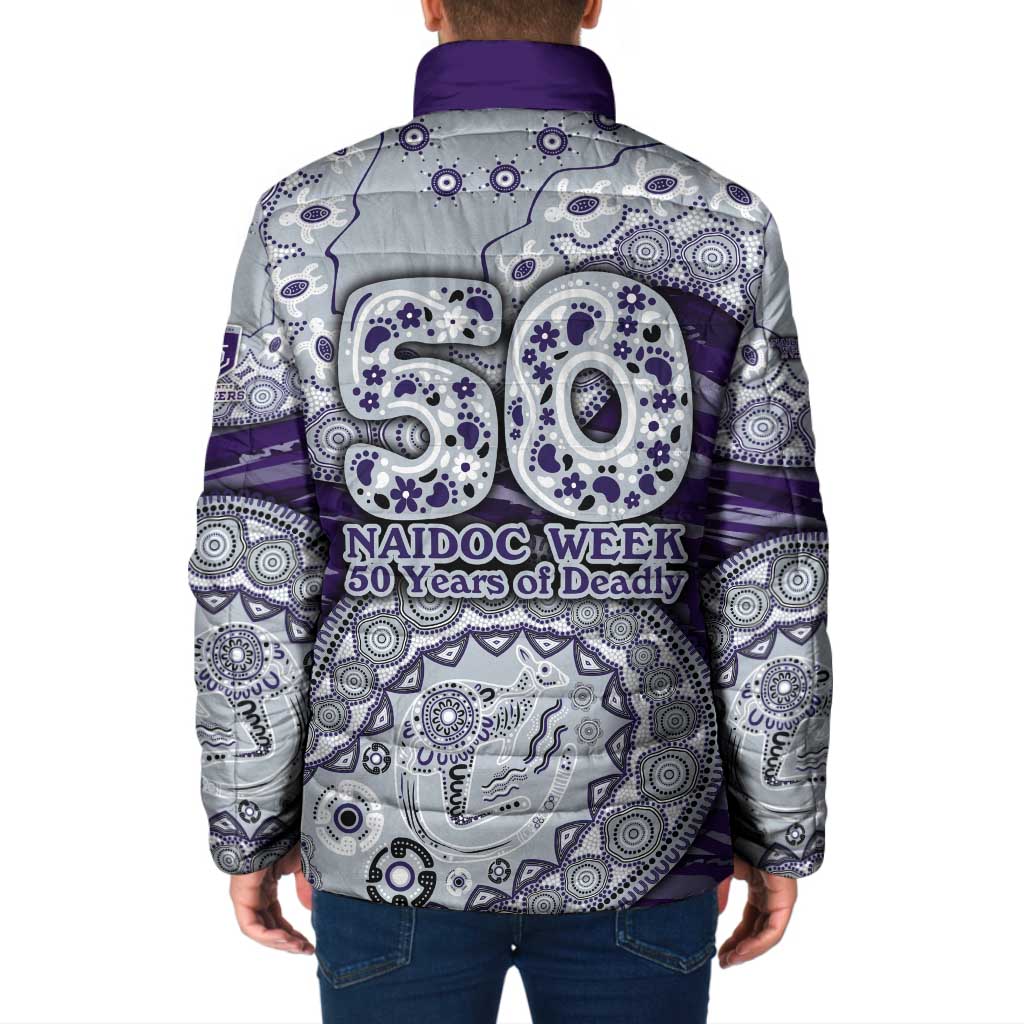 Fremantle Dockers NAIDOC Week 2026 Padded Jacket Australian Aboriginal Dot Art Dreamtime Pattern Style