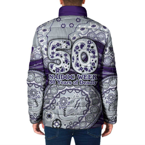 Fremantle Dockers NAIDOC Week 2026 Padded Jacket Australian Aboriginal Dot Art Dreamtime Pattern Style