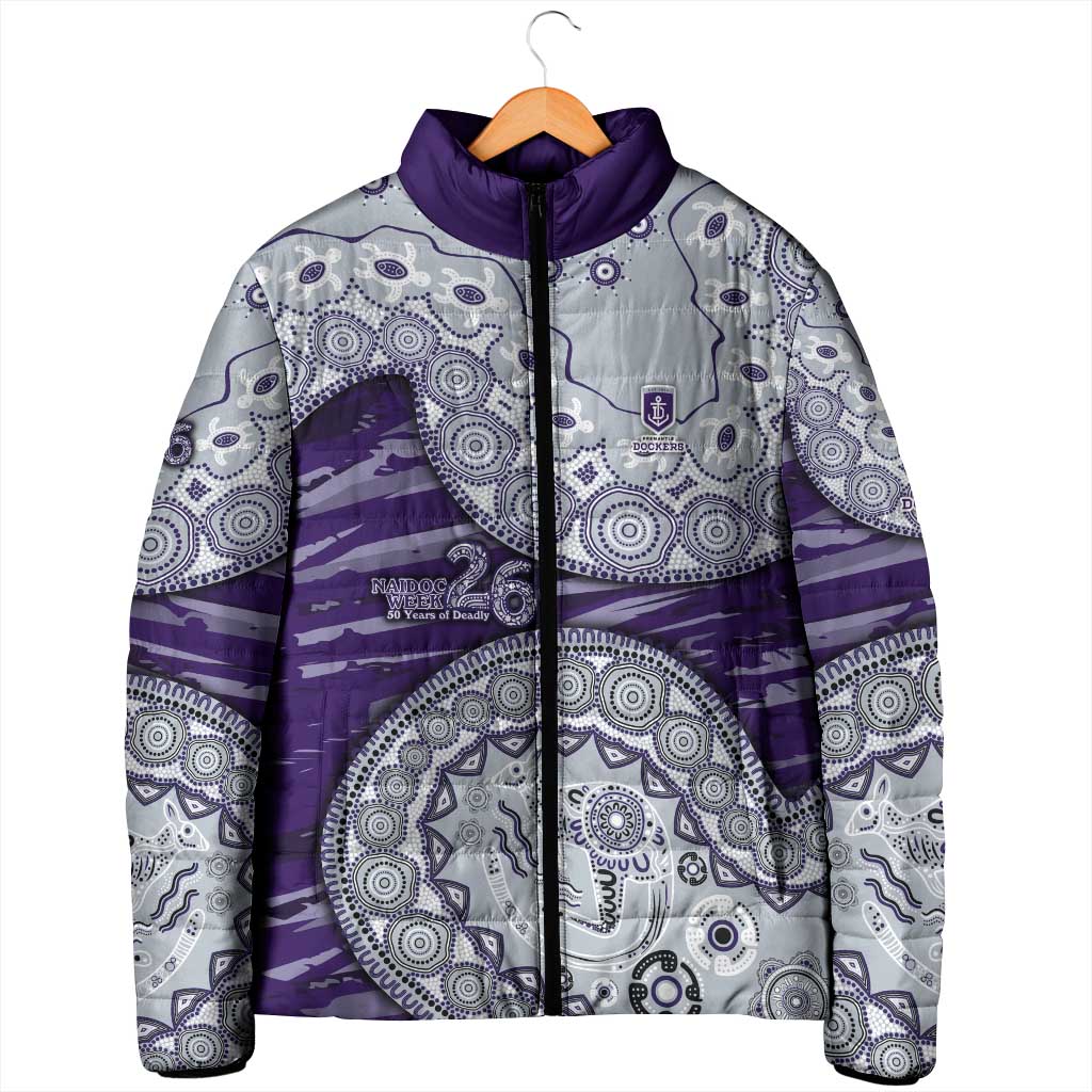 Fremantle Dockers NAIDOC Week 2026 Padded Jacket Australian Aboriginal Dot Art Dreamtime Pattern Style