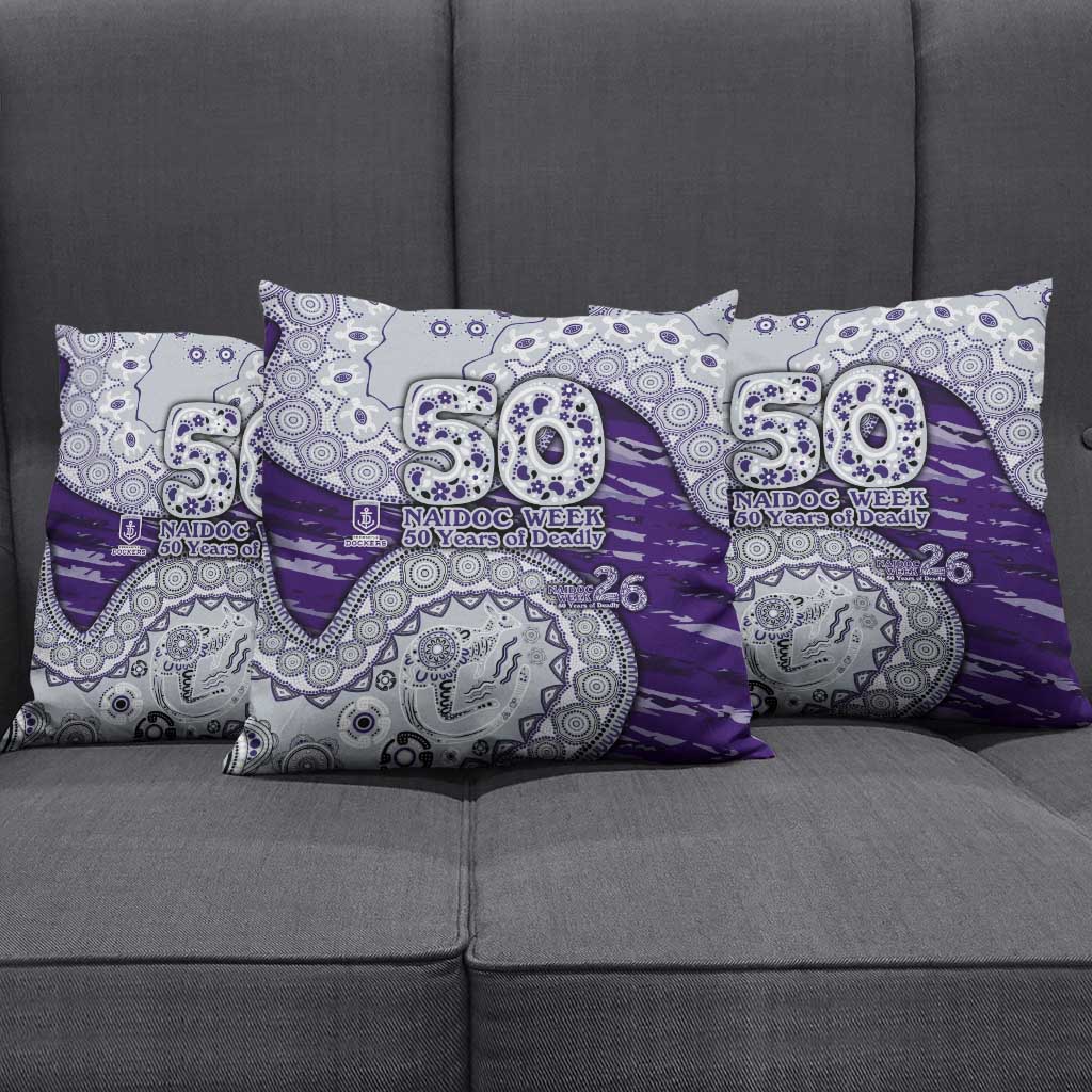 Fremantle Dockers NAIDOC Week 2026 Pillow Cover Australian Aboriginal Dot Art Dreamtime Pattern Style