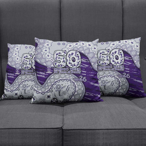 Fremantle Dockers NAIDOC Week 2026 Pillow Cover Australian Aboriginal Dot Art Dreamtime Pattern Style