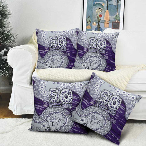 Fremantle Dockers NAIDOC Week 2026 Pillow Cover Australian Aboriginal Dot Art Dreamtime Pattern Style