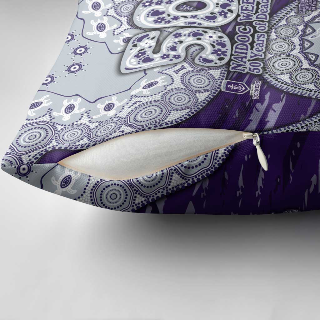 Fremantle Dockers NAIDOC Week 2026 Pillow Cover Australian Aboriginal Dot Art Dreamtime Pattern Style