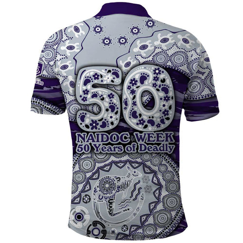 Fremantle Dockers NAIDOC Week 2026 Polo Shirt Australian Aboriginal Dot Art Dreamtime Pattern Style