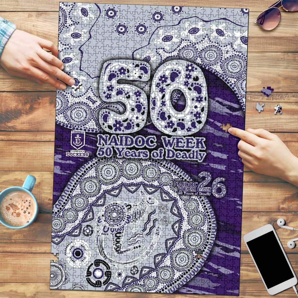 Fremantle Dockers NAIDOC Week 2026 Puzzle Australian Aboriginal Dot Art Dreamtime Pattern Style