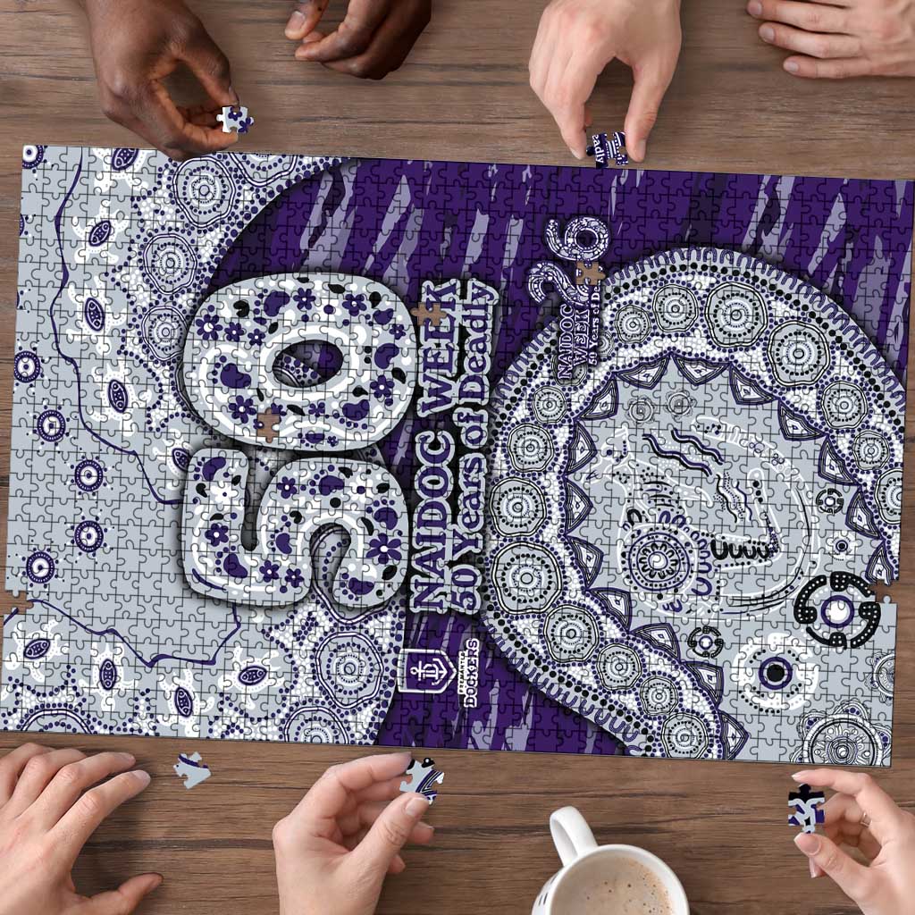 Fremantle Dockers NAIDOC Week 2026 Puzzle Australian Aboriginal Dot Art Dreamtime Pattern Style