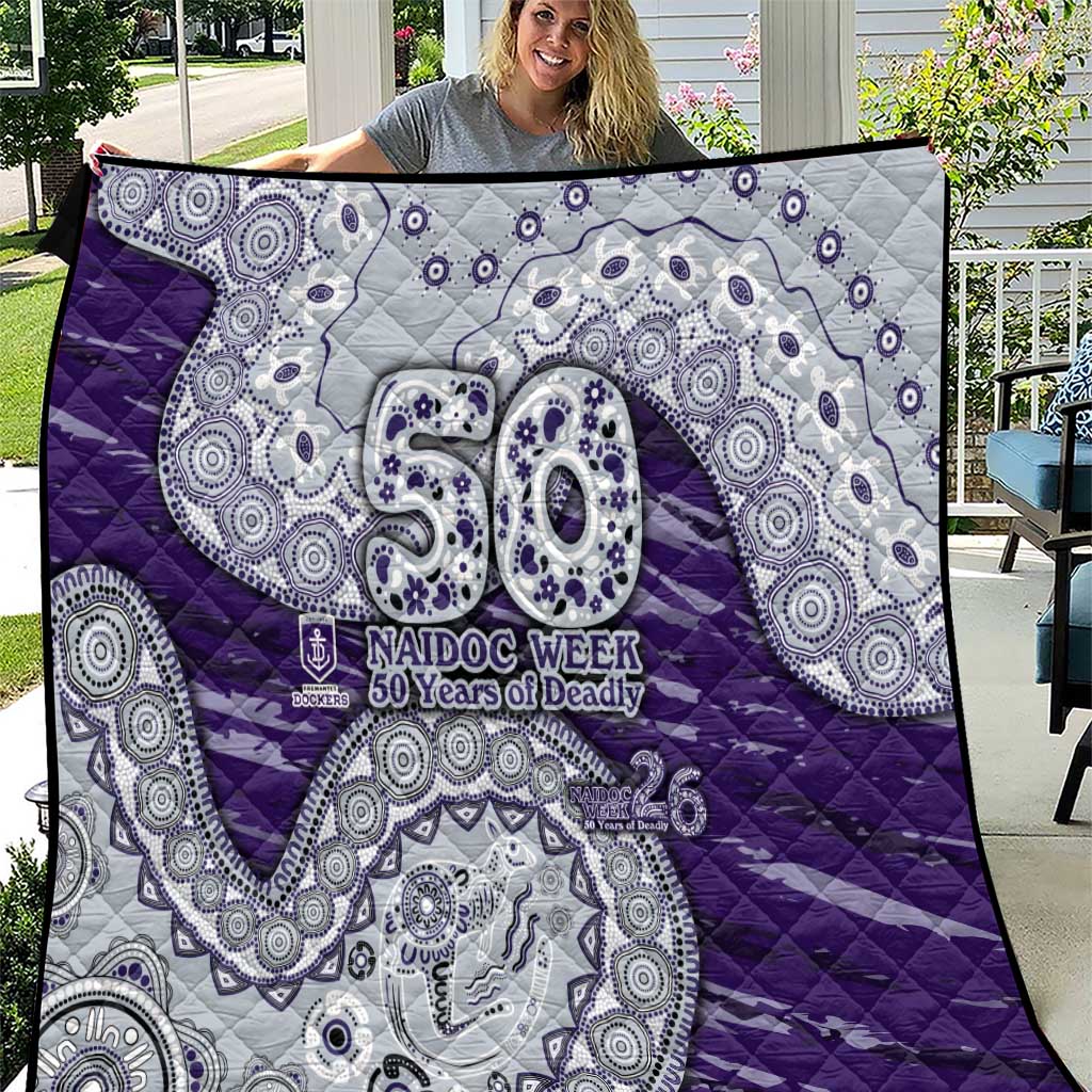 Fremantle Dockers NAIDOC Week 2026 Quilt Australian Aboriginal Dot Art Dreamtime Pattern Style