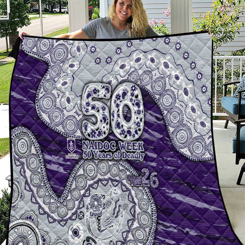 Fremantle Dockers NAIDOC Week 2026 Quilt Australian Aboriginal Dot Art Dreamtime Pattern Style