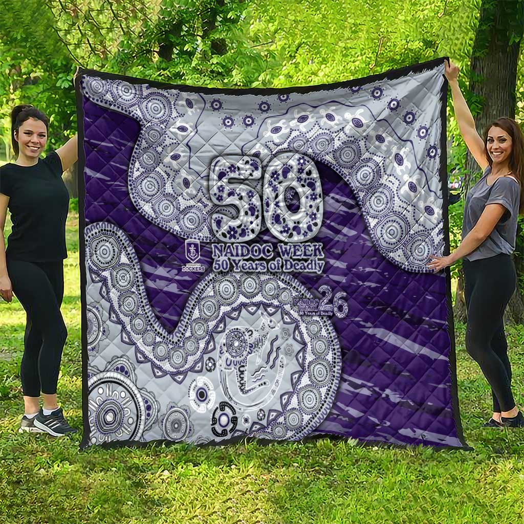 Fremantle Dockers NAIDOC Week 2026 Quilt Australian Aboriginal Dot Art Dreamtime Pattern Style