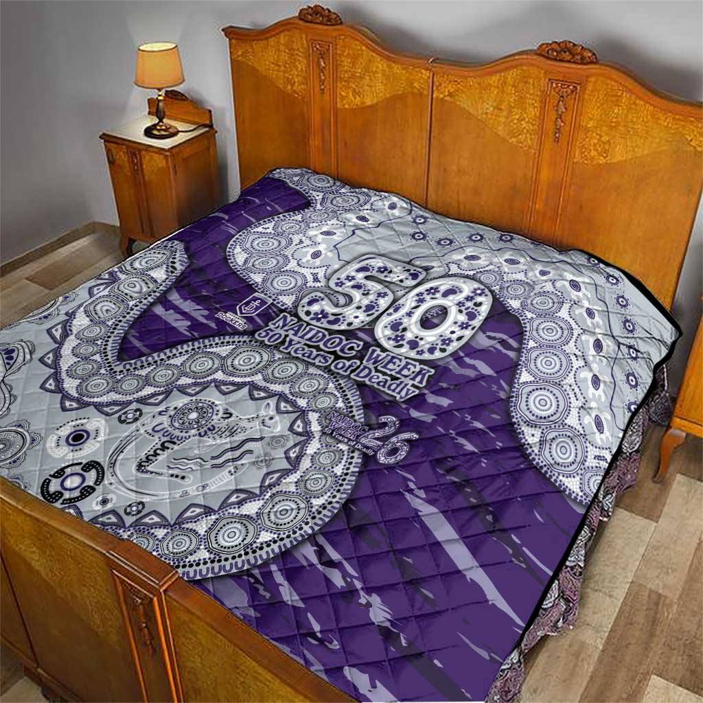 Fremantle Dockers NAIDOC Week 2026 Quilt Australian Aboriginal Dot Art Dreamtime Pattern Style