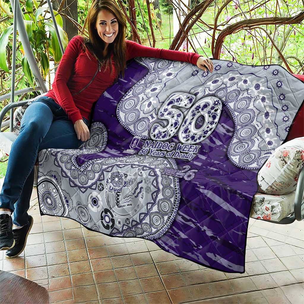 Fremantle Dockers NAIDOC Week 2026 Quilt Australian Aboriginal Dot Art Dreamtime Pattern Style