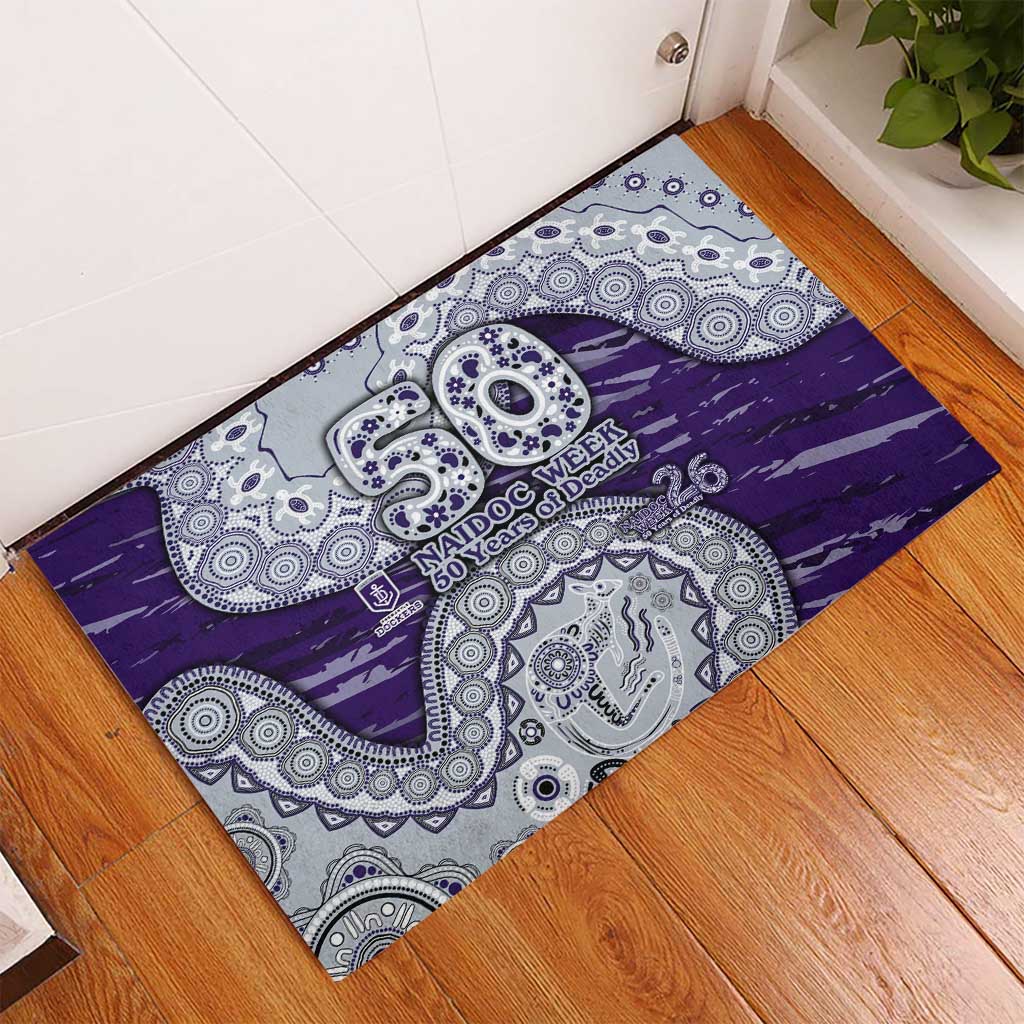 Fremantle Dockers NAIDOC Week 2026 Rubber Doormat Australian Aboriginal Dot Art Dreamtime Pattern Style