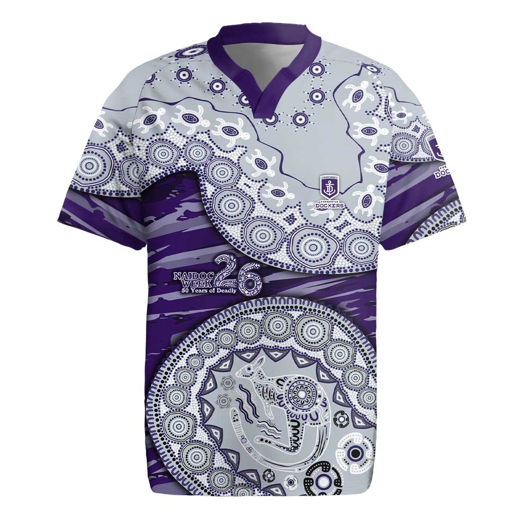 Fremantle Dockers NAIDOC Week 2026 Rugby Jersey Australian Aboriginal Dot Art Dreamtime Pattern Style