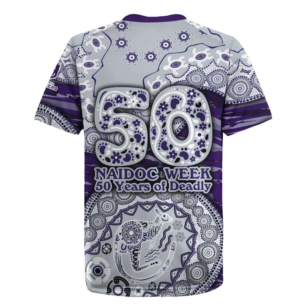 Fremantle Dockers NAIDOC Week 2026 Rugby Jersey Australian Aboriginal Dot Art Dreamtime Pattern Style