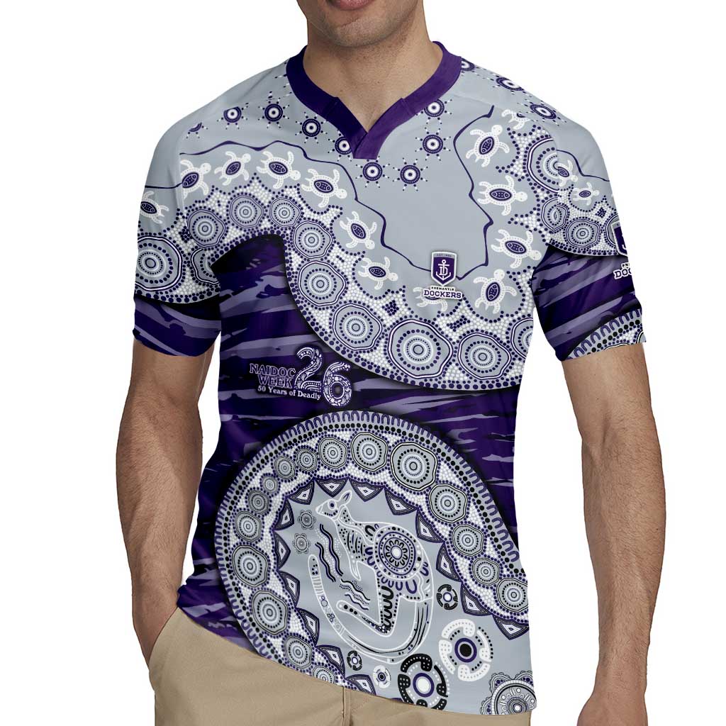 Fremantle Dockers NAIDOC Week 2026 Rugby Jersey Australian Aboriginal Dot Art Dreamtime Pattern Style