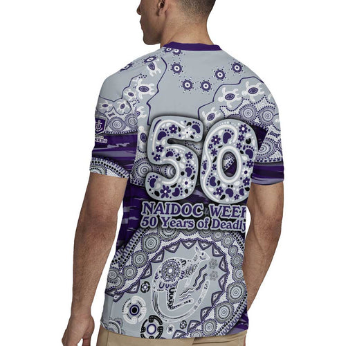 Fremantle Dockers NAIDOC Week 2026 Rugby Jersey Australian Aboriginal Dot Art Dreamtime Pattern Style