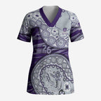 Fremantle Dockers NAIDOC Week 2026 Scrub Top Australian Aboriginal Dot Art Dreamtime Pattern Style