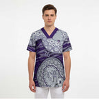 Fremantle Dockers NAIDOC Week 2026 Scrub Top Australian Aboriginal Dot Art Dreamtime Pattern Style