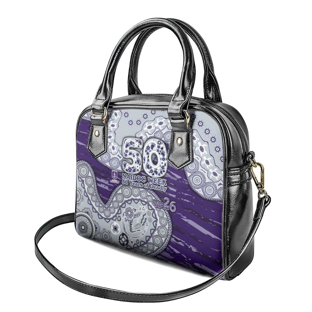Fremantle Dockers NAIDOC Week 2026 Shoulder Handbag Australian Aboriginal Dot Art Dreamtime Pattern Style
