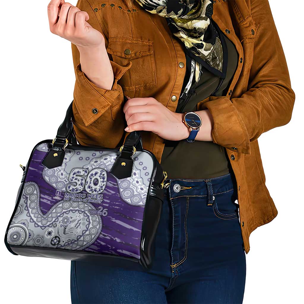 Fremantle Dockers NAIDOC Week 2026 Shoulder Handbag Australian Aboriginal Dot Art Dreamtime Pattern Style