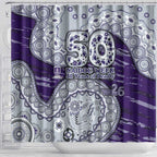 Fremantle Dockers NAIDOC Week 2026 Shower Curtain Australian Aboriginal Dot Art Dreamtime Pattern Style