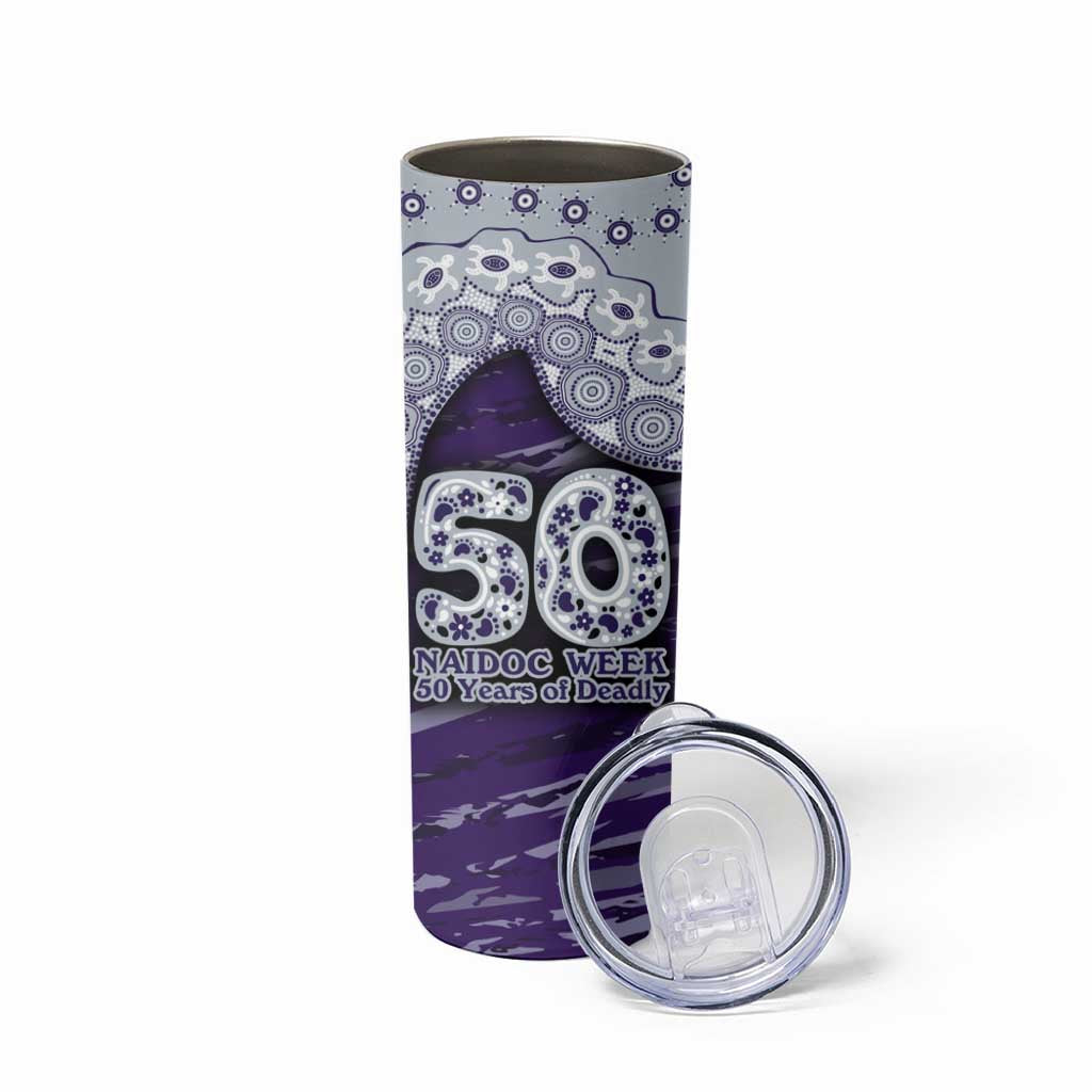 Fremantle Dockers NAIDOC Week 2026 Skinny Tumbler Australian Aboriginal Dot Art Dreamtime Pattern Style