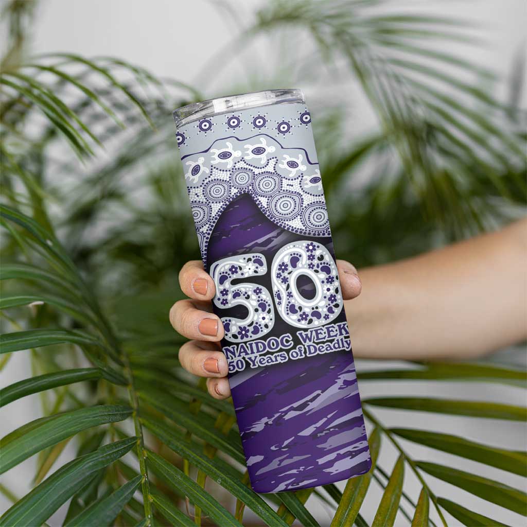 Fremantle Dockers NAIDOC Week 2026 Skinny Tumbler Australian Aboriginal Dot Art Dreamtime Pattern Style