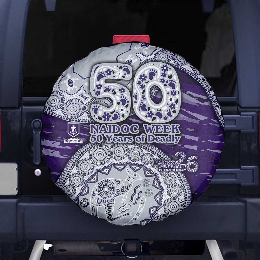 Fremantle Dockers NAIDOC Week 2026 Spare Tire Cover Australian Aboriginal Dot Art Dreamtime Pattern Style