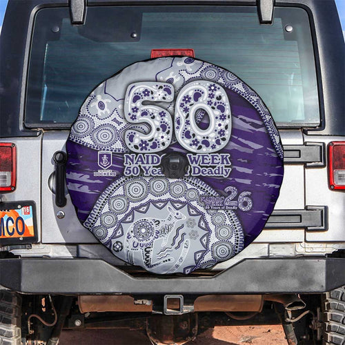 Fremantle Dockers NAIDOC Week 2026 Spare Tire Cover Australian Aboriginal Dot Art Dreamtime Pattern Style