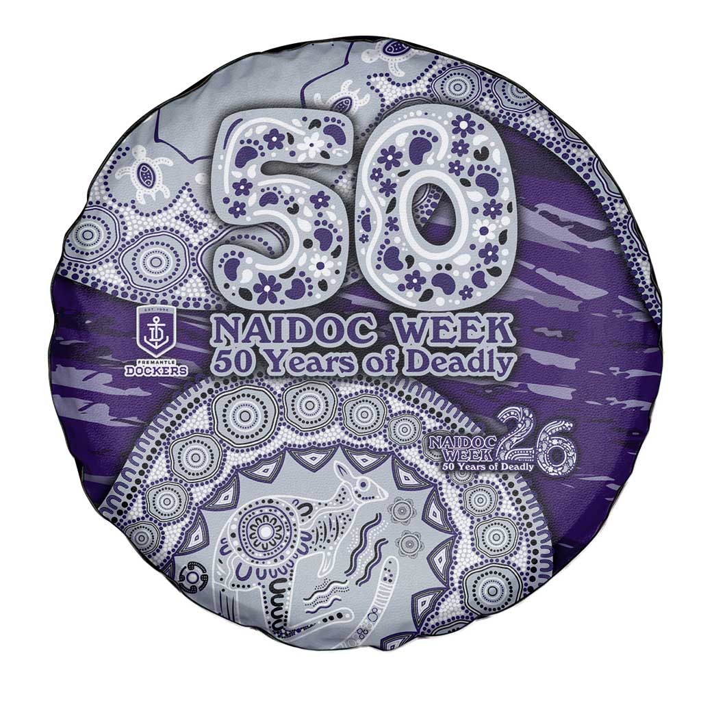 Fremantle Dockers NAIDOC Week 2026 Spare Tire Cover Australian Aboriginal Dot Art Dreamtime Pattern Style