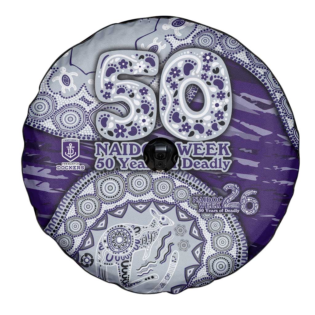 Fremantle Dockers NAIDOC Week 2026 Spare Tire Cover Australian Aboriginal Dot Art Dreamtime Pattern Style
