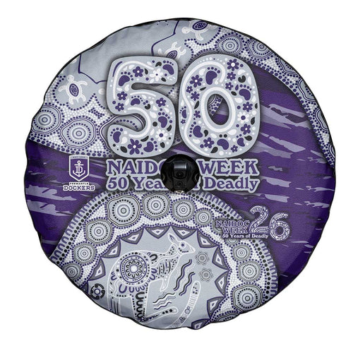Fremantle Dockers NAIDOC Week 2026 Spare Tire Cover Australian Aboriginal Dot Art Dreamtime Pattern Style