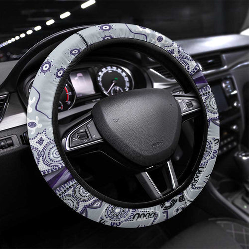 Fremantle Dockers NAIDOC Week 2026 Steering Wheel Cover Australian Aboriginal Dot Art Dreamtime Pattern Style