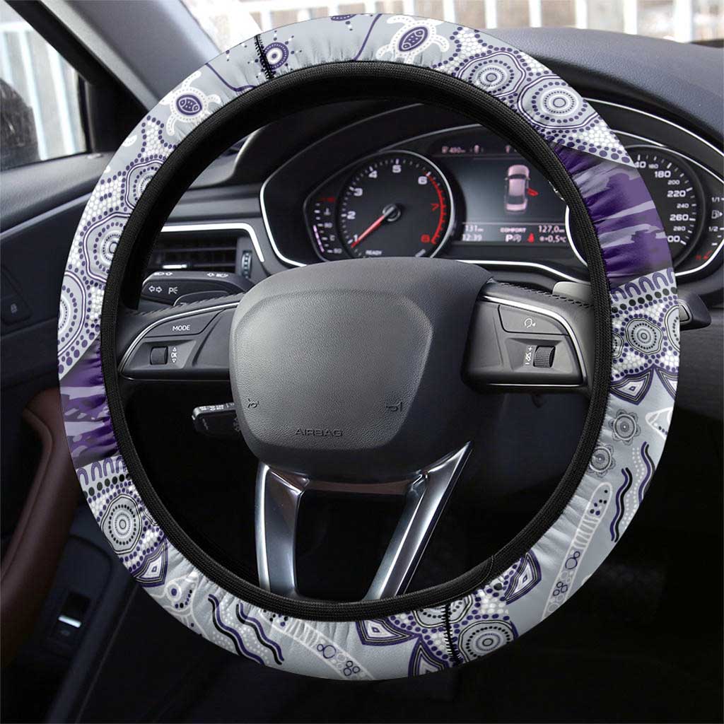 Fremantle Dockers NAIDOC Week 2026 Steering Wheel Cover Australian Aboriginal Dot Art Dreamtime Pattern Style